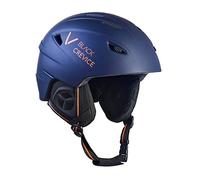 BLACK CREVICE casco de esquí Streif I Casco de esquí a prueba de golpes con diseño deportivo en Casco unisex I Casco de snowboard I Ventilación activa I Talla (M, Blu Opaco Arancione)