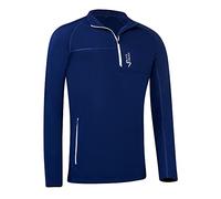 Black Crevice Dolcevita da Sci da Uomo in Lana Merino, Blu Navy, L