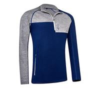 Black Crevice Dolcevita da Sci da Uomo in Lana Merino, Grigio/Navy, L