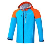 Black Crevice Giacca Hardshell Impermeabile Sottile da Uomo, Blu/Arancione, XXXL