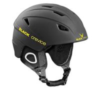 Black Crevice “Kitzbühel” - Casco da sci da donna e uomo, nero e giallo, taglia XL