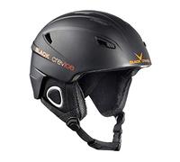 BLACK CREVICE Kitzbühel Casco da sci I Casco da sci design sportivo in diversi colori I Casco da sci uomo & donna I Casco in policarbonato I Casco da sci traspirante (L, nero/arancia)