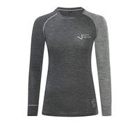 Black Crevice Maglia a Manica Lunga, Donna, Lana Merino, Antracite/Grigio, 42