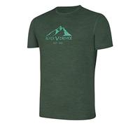 Black Crevice Maglietta da Uomo in Lana Merino di Alta qualità, Maglietta da Uomo, in 70% Lana Merino e 30% PES, con Regolazione della Temperatura, da Uomo, Senza mulesing, Verde Foresta, S