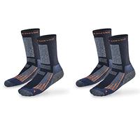 Black Crevice Merino Outdoorsocken Calzini da Outdoor, Lungo-Nero/Arancione, 43-46 Unisex-Adulto