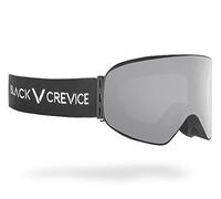 Black Crevice Occhiali da Sci, con Lenti cilindriche, Nero/Argento