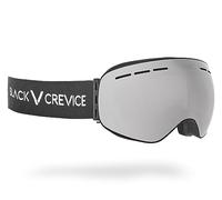 Black Crevice Occhiali da Sci con Lenti sferiche, Adulti (Unisex), Nero/Argento Specchio, Standard