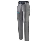 Black Crevice Pantaloni da Trekking da Donna con Zip off Leg Escursionismo, Antracite/Turchese, 46