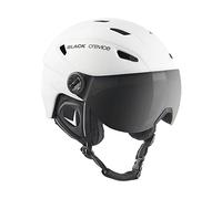 BLACK CREVICE Silvretta casco da sci I Casco da sci con visiera stile pilota I diversi colori I Casco uomo & donna I Casco in policarbonato I Casco da sci (XL, Bianco/Viola)