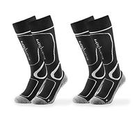 Black Crevice Skisocken 2 Paar, schwarz/weiß, 31-34