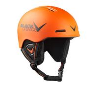 Black Crevice Stubai - Casco da Sci Unisex per Bambini, 52-54 cm, Colore: Arancione/Nero Opaco