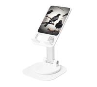 Black Crow Birds On A Branch Supporto per telefono cellulare con angolo di altezza regolabile a 360° Supporto per telefono portatile pieghevole da scrivania accessori da ufficio compatibile con tutti