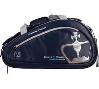 Black Crown - Borsa da Padel Hurricane Pro 4.0 Blu - Borsa da Padel con Scomparto Termico per 2 Racchette, Scomparto per Scarpe, Tasche Laterali e Spallacci Tipo Zaino