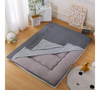 Black Crown - Coprimaterasso in morbido cotone giapponese Futon con cerniera e protezione antipolvere per materassini, 180 x 200 cm