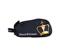 Black Crown Miracle Pro - Astuccio da toilette con elegante design nero/oro, impermeabile, con finitura 100% PVC e fodera 100% poliestere, spaziosa e compatta (26 x 13,5 x 12 cm), colore: nero