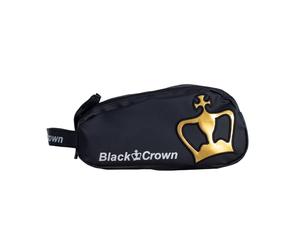 Black Crown Miracle Pro - Astuccio da toilette con elegante design nero/oro, impermeabile, con finitura 100% PVC e fodera 100% poliestere, spaziosa e compatta (26 x 13,5 x 12 cm), colore: nero