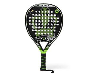 Black Crown - Racchetta da Padel Piton Attack 12k+ - Forma lacrima - Superficie ruvida - Potenza - Peso 355 gr - Telaio 38 mm con doppio tubolare in fibra di carbonio 80% - Resistente