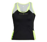 Black Crown Santander Maglietta Donna-Nero,Lime