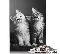 Black Cute Cat Jigsaw Puzzle Impossibili 1000Pcs Decorazione Per La Casa. Giochi Rilassamento E Intelligence Per Adulti E Ragazzi Da 14 Anni 1000pcs (75x50cm)