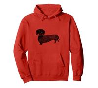 Black Dachshund Felpa con Cappuccio