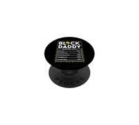 Black Daddy Fatti nutrizionali Juneteenth King Festa del papà PopSockets PopGrip Adesivo