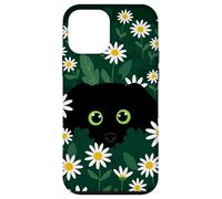 Black Daisy Field Floral Groovy Flowers Custodia per iPhone 12 mini