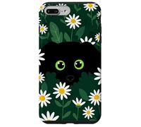 Black Daisy Field Floral Groovy Flowers Custodia per iPhone 7 Plus/8 Plus