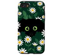 Black Daisy Field Floral Groovy Flowers Custodia per iPhone SE (2020) / 7/8
