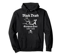 Black Death Plague Occult Gothic Horror Satan Devil Black Felpa con Cappuccio, Unisex per Adulti, Nero, S