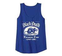 Black Death Tour Europeo Peste Ratto Storia Medievale Canotta, Donna, Blu Reale, M