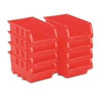 BLACK+DECEKER - Contenitori portaoggetti - 8 pezzi, 16 x 10 cm, impilabili, colore: Arancione
