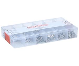 BLACK+DECKER Assortimento di viti - 332 pezzi - PH1 - PH2 - Set di viti per legno