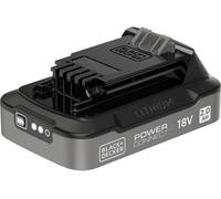 Black+Decker Batteria Ricaricabile 2.0 Ah 18V Ioni di Litio Li-ion BDL2018S-XJ