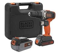 BLACK+DECKER BCD003MEM2K-QW Trapano Avvitatore a percussione a batteria 18V, 2 batterie 18V - 2Ah e 4Ah e valigetta