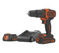 BLACK+DECKER BDCHD18K1B2-QW Trapano a Percussione a 2 Velocità, Nero, 3/8 Pollice