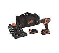 Trapano Avvitatore a batteria 18V Black&Decker + 32 utensili + borsa bdchd18s32