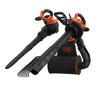 BLACK+DECKER Aspiratore/soffiatore/trituratore elettrico da giardino 3 in 1 3000 W BEBLV301