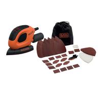 Black & Decker BEW230BC-QS Levigatrice per dettagli Mouse 55W Foglio 110mm/cm2 con 15 accessori e borsa