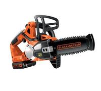 BLACK+DECKER BLACK+DECKER Motosega a batteria 18 V, barra 20 cm, 1 batteria 2,0 Ah GKC1820L20