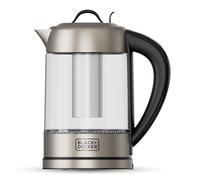 Black+Decker - Bollitore Elettrico BXKE2205E | 2200W | Caraffa in Vetro 1,7L | Filtro in Acciaio Inox | Selettore Digitale 60-100ºC | Base con LED | Rotazione 360º | Coperchio Ermetico