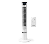 Black & Decker Ventilatore a torre BXEFT49E - Digitale oscillante, telecomando, 109 cm, 45 W, Bianco