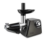 BLACK+DECKER BXMMA1000E - Tritacarne 300W (1000W max), acciaio inox, accessorio per salsa di pomodoro, beccuccio speciale per crocchette, accessorio per salsicce. 3 dischi per tritare e sminuzzare