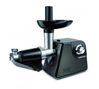 BLACK+DECKER - Tritacarne e tritatomati elettrico 300 W | 1000 W max | Acciaio inox | Accessorio salsa di pomodoro | Bocchetta kibbe | Accessorio insaccati | 3 dischi di taglio