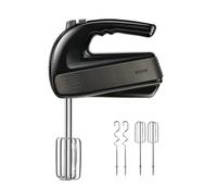 BLACK+DECKER Bxmx500E Sbattitore Elettrici a 5 velocita per Montare, 500 W, Inox-Plastica, Nero-Acciaio