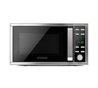 Black & decker bxmz901e forno microonde 900w inox spazzolato, 9 programmi, con grill, 25 litri