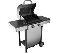 Black+Decker - Barbecue a gas BXOG72000E | 2 bruciatori 3,6kW | Griglia in ghisa | Pulizia facile | Termometro inox | Zona cottura flessibile | Ruote girevoli