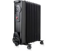 Black & decker bxra1500e radiatore ad olio elettrico 1500 w 9 elementi spia luminosa, spegnimento automatico, con ruote