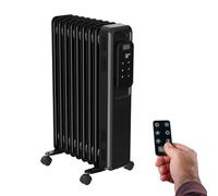 Black+Decker BXRA2001E - Radiatore a olio elettronico 2000W | 9 elementi | 3 livelli di calore | Display digitale con termostato regolabile | Timer 24h | Ultra silenzioso