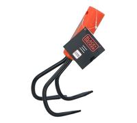 BLACK+DECKER Coltivatore a mano Combi System - Coltivatore a tre denti - Arrosto da giardino per allentare il terreno - Coltivatore per bordi e fioriere - Arancione Nero