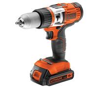 BLACK+DECKER EGBHP188K-QW Trapano Avvitatore a Percussione, 18 V, al Litio, in Valigetta